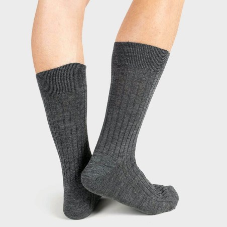 6 Paia di Calzettoni uomo Ciocca corti in lana a costina media