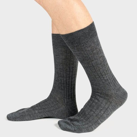 6 Paia di Calzettoni uomo Ciocca corti in lana a costina media