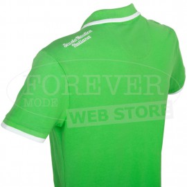 Polo uomo Scuola Nautica in cotone piquet con loghi ricamati 2