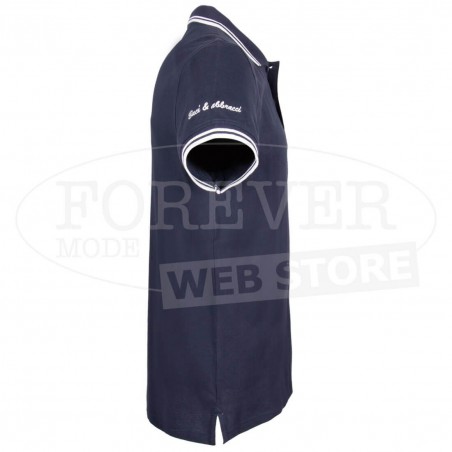 Polo uomo Baci & Abbracci, logo frontale scritta collo e manica