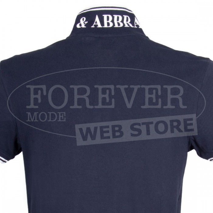 Polo uomo Baci & Abbracci, logo frontale scritta collo e manica