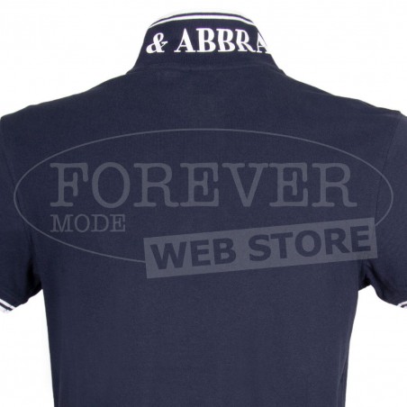 Polo uomo Baci & Abbracci, logo frontale scritta collo e manica