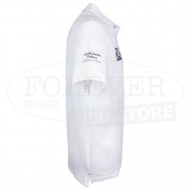 Polo uomo Scuola Nautica manica corta con loghi frontali e sulle maniche 2