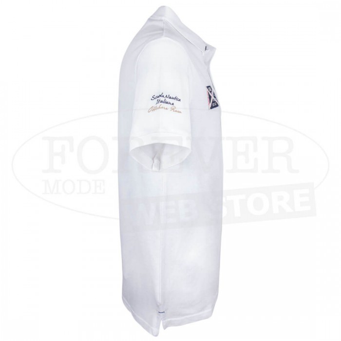 Polo uomo Scuola Nautica manica corta con loghi frontali e sulle maniche