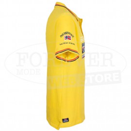 Polo uomo Scuola Nautica in cotone piquet con loghi ricamati 2