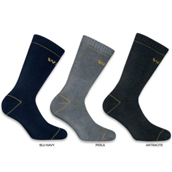 3 paia di calze uomo WRK corte in spugna anti infortunistica