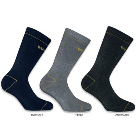 3 paia di calze uomo WRK corte in spugna anti infortunistica