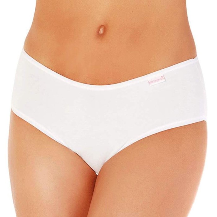 3 Slip donna Nottingham midi in cotone elasticizzato con elastico basso