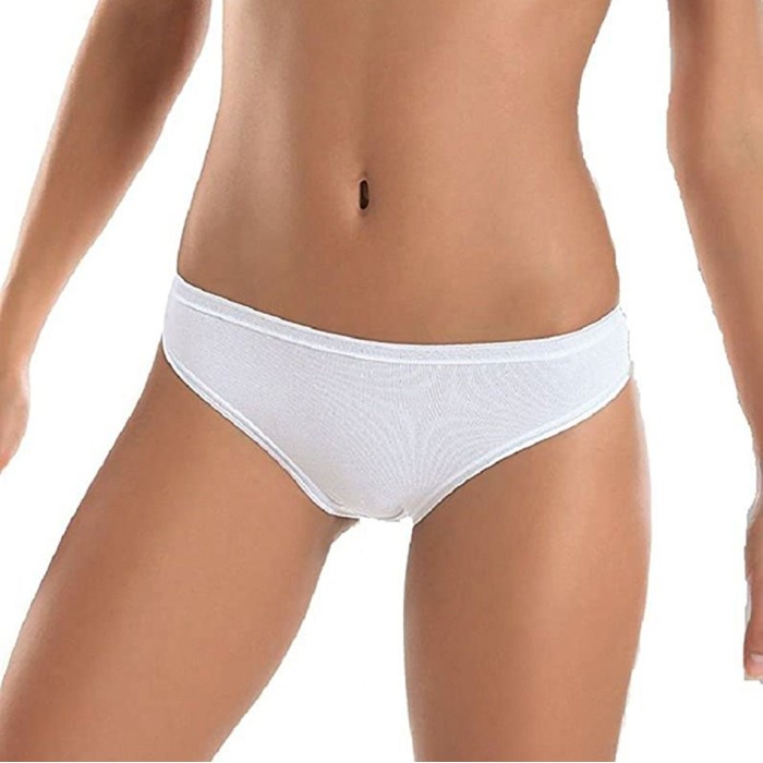 3 Slip donna Nottingham fianco basso in cotone elasticizzato a vita bassa