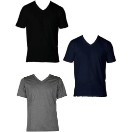 3 T-shirt uomo Coveri manica corta con scollo V in caldo cotone felpato invernale 2