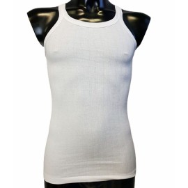 3 Canottiere uomo Henri spalla stretta in puro cotone a costina scarto ago