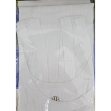 3 Canottiere uomo Henri spalla larga in puro cotone a costina scarto ago