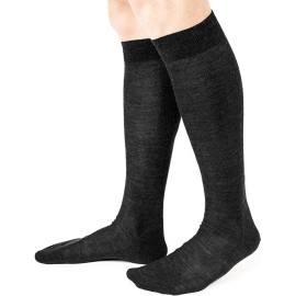 6 Calzettoni uomo Ciocca lunghe in lana superwash a costina 1/1