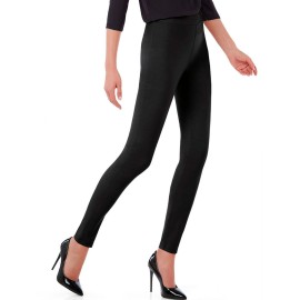 Leggings donna Matignon in viscosa leggera senza tasche con vita alta