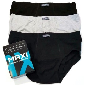 3 Slip uomo Rossoporpora o Primal Over Size comfort in cotone con elastico interno
