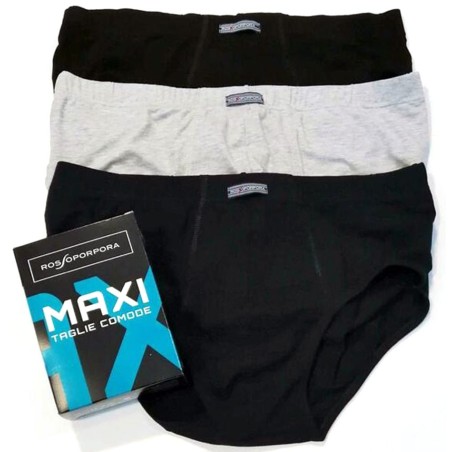 3 Slip uomo Rossoporpora o Primal Over Size comfort in cotone con elastico interno