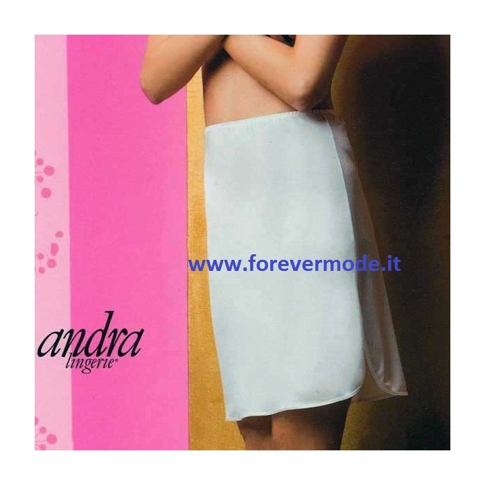 Sottogonna donna Andra Lingerie, spacco laterale e fondo bordato