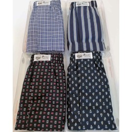 Boxer uomo Fulcini in cotone popeline fantasia cravatta con apertura 2