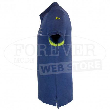 Polo uomo Scuola Nautica con loghi frontali, sulle maniche e scritta dietro