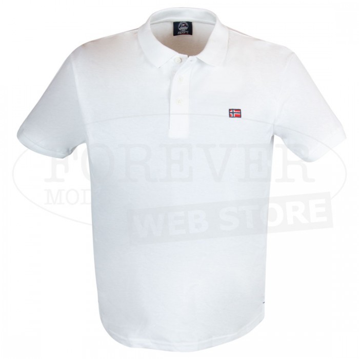 Polo uomo Scuola Nautica Italiana in cotone piquet con piccolo logo ricamato