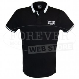 Polo uomo Boxing Club con logo ricamato e riga sul collo e maniche 2
