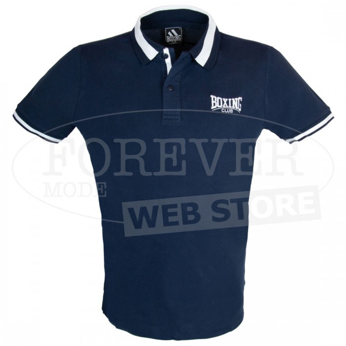 Polo uomo Boxing Club con logo ricamato e riga sul collo e maniche