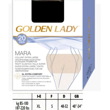 20 Collant donna Golden Lady Mara 20 XL calibrate Extra Large in filanca