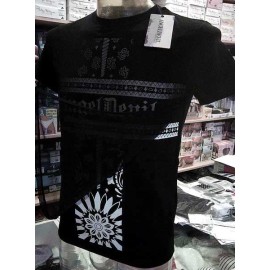 T-shirt uomo Angel Devil manica corta a girocollo con stampa logo e retina 2