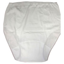 12 Slip culotte donna Acquablu classiche, taglio alto in cotone a costine