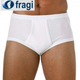 3 Slip uomo Fragi in cotone a costina con elastico interno ed apertura frontale