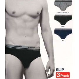 3 Slip uomo Superga in cotone elasticizzato con elastico esterno loggato