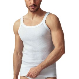 4 Canottiere uomo Oltremare spalla stretta in cotone a costina 2