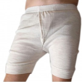 3 Mutande uomo Mapom o Trevi gamba corta in misto lana costina liscia con apertura