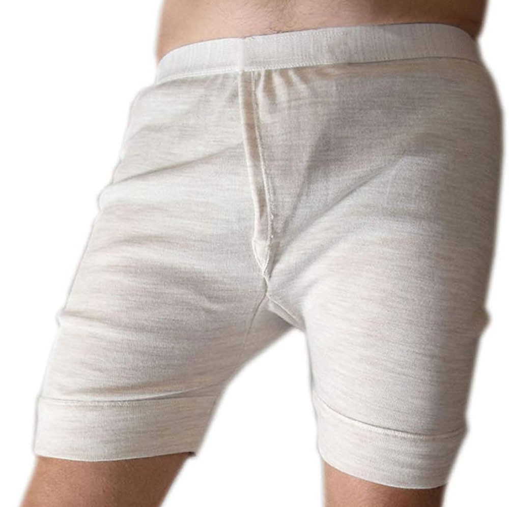 3 Mutande uomo Mapom o Trevi gamba corta in misto lana costina liscia con  apertura