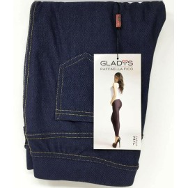 Leggings donna Gladys effetto jeans in caldo jersey felpato con tasche 2