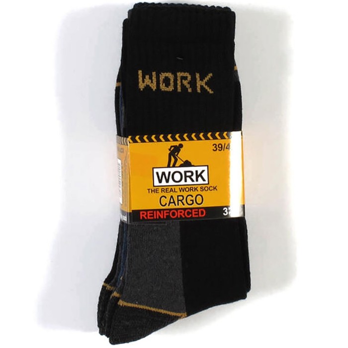 3 Paia di Calzini calze uomo WORK corte in spugna anti infortunistica