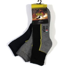 3 Paia di Calzini calze uomo WORK corte in spugna anti infortunistica
