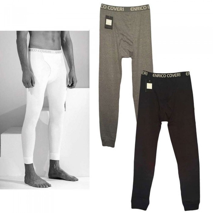 Mutanda lunga uomo Coveri in cotone felpato con elastico loggato