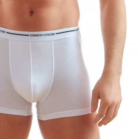 3 Boxer uomo Enrico Coveri in cotone con elastico esterno logato