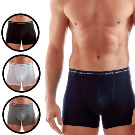 3 Boxer uomo Enrico Coveri in cotone con elastico esterno logato