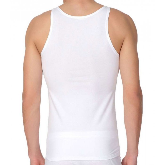 3 Canotte uomo Liabel a spalla larga in cotone elasticizzato aderenti