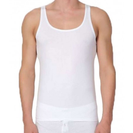 3 Canotte uomo Liabel a spalla larga in cotone elasticizzato aderenti