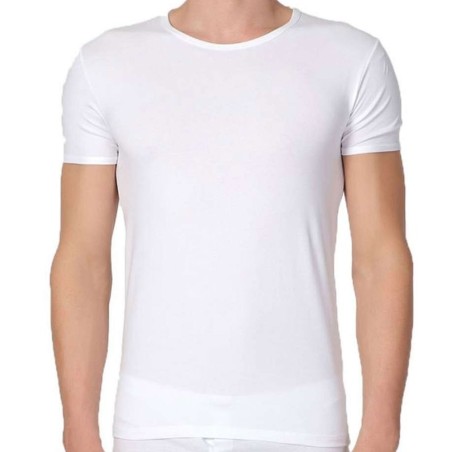 3 T-shirt uomo Liabel manica corta a girocollo in cotone elasticizzato aderenti