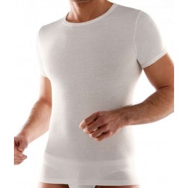 T-Shirt uomo Liabel manica corta a girocollo con esterno lana ed interno cotone