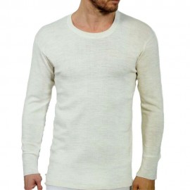 T-shirt uomo Mapom manica lunga a girocollo in caldo misto lana