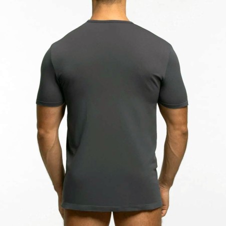 2 T-shirt uomo Pompea manica corta a girocollo in microfibra elasticizzata