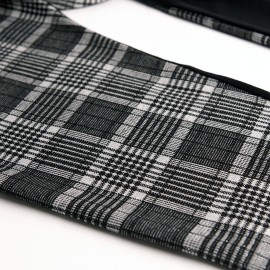 Leggings donna Jadea a fantasia Tartan lamé e cotone elasticizzato dietro 2