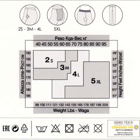 Collant donna Pezzini coprente 300 den 3D in caldo cotone con tassello