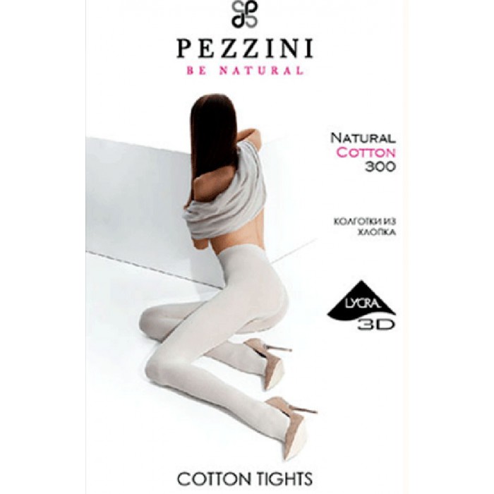 Collant donna Pezzini coprente 300 den 3D in caldo cotone con tassello