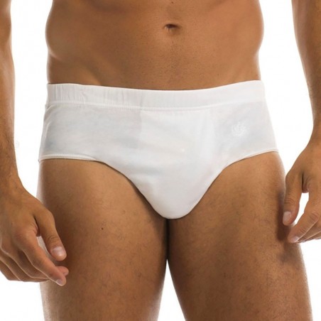 3 Slip uomo Garda fianco Midi in puro filo di scozia con logo ricamato